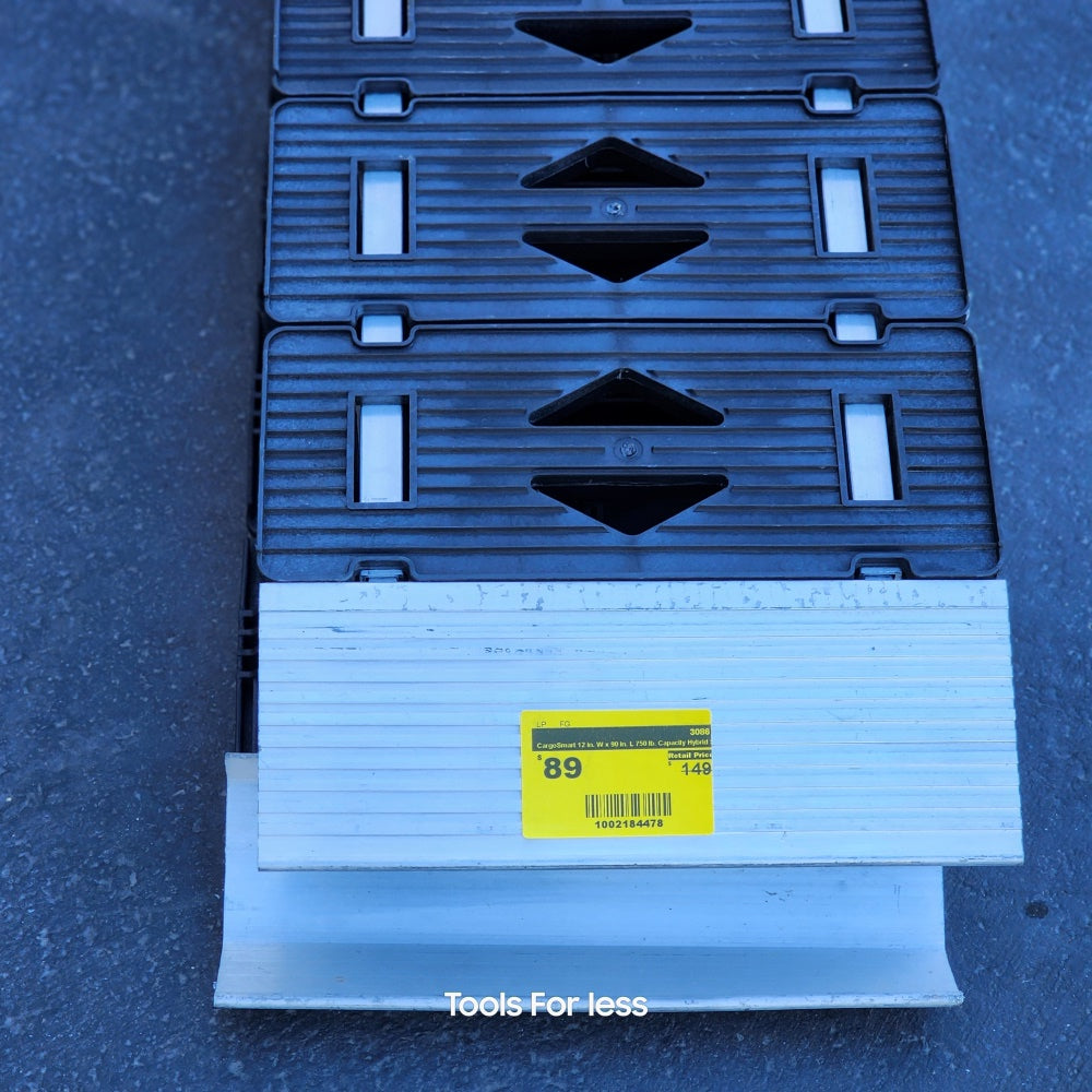 12 in. W x 90 in. L 750 lb. Capacity Hybrid S-Curve Centerfold Truck Loading Ramp (Includes 1 Ramp) (3086) 12 in. W x 90 in. L 750 lb. Capacity Hybrid S-Curve Centerfold Truck Loading Ramp (Includes 1 Ramp) (3086)